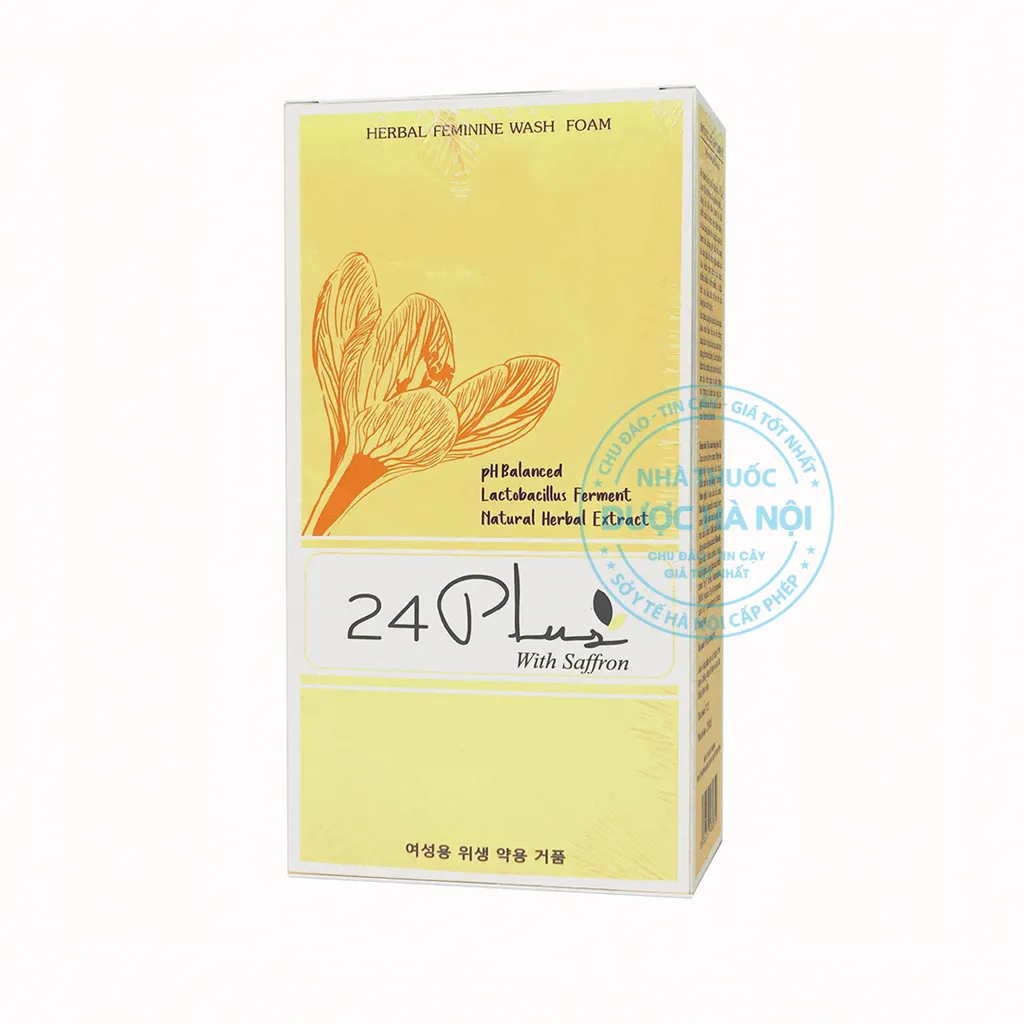 Bọt dược liệu vệ sinh phụ nữ 24Plus with Saffron