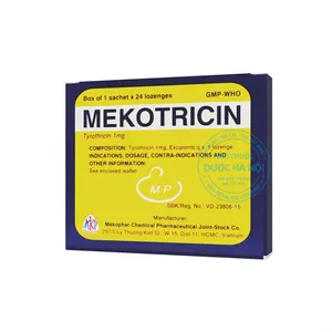 Mekotricin - Viên ngậm điều trị viêm họng, amidan cấp tính, viêm miệng, viêm lợi
