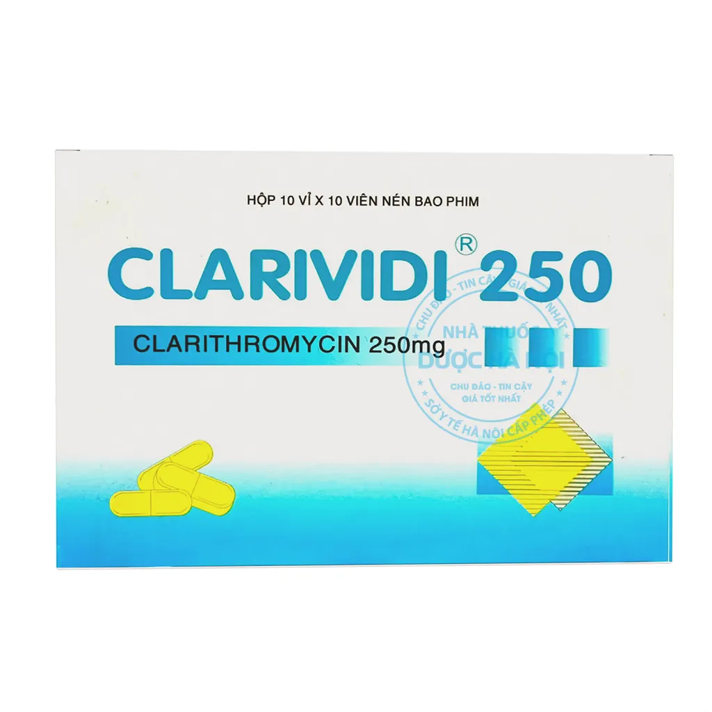 Clarividi 250mg ( 1 Hộp x 2 vỉ x 10 viên)