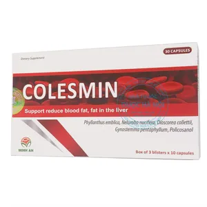 Colesmin - Hỗ trợ giảm mỡ máu ở người mỡ máu, gan nhiễm mỡ