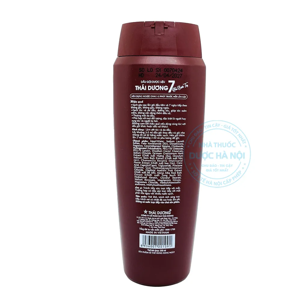 Dầu gội dược liệu Thái Dương 7