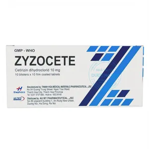 Zyzocete 10mg - Thuốc điều trị dị ứng(1 Hộp x 10 vỉ/ 100 viên)