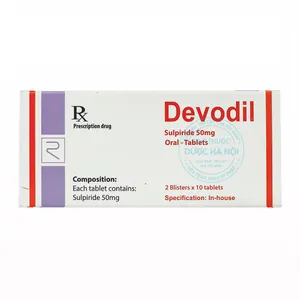 Devodil 50mg - Thuốc điều trị lo âu ngắn hạn ở trẻ em - (1 Hộp x 2vi/ 20 Viên)