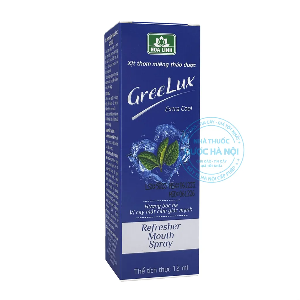 Xịt thơm miệng thảo dược GreeLux Extra Cool