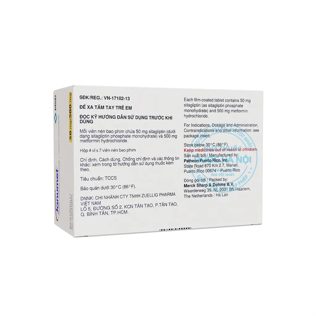 thuốc Janumet 50mg/500mg