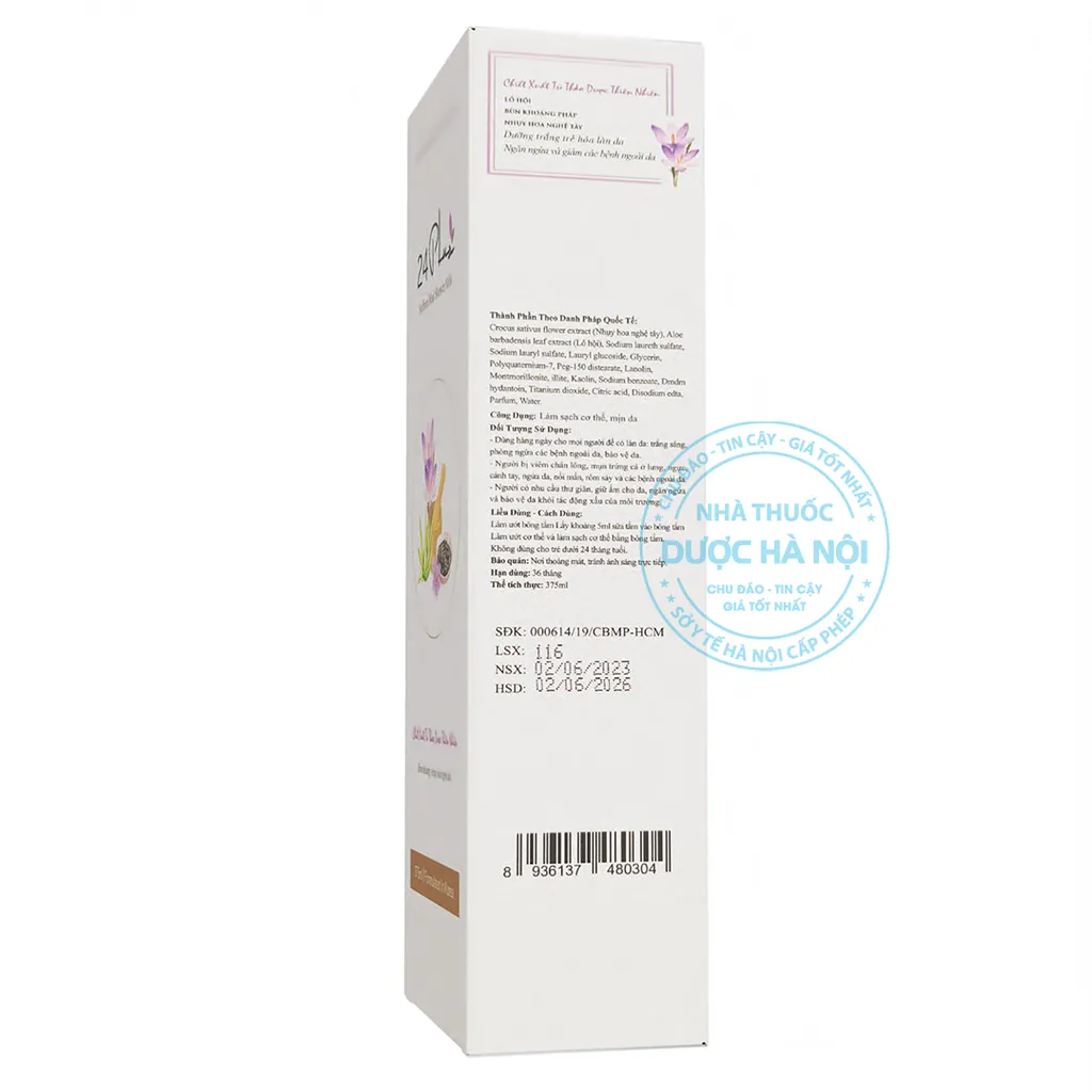 Sữa tắm 24 plus 375ml