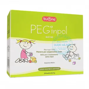 PEGinpol dạng pha hỗn dịch nhuận tràng trị táo bón ở trẻ em