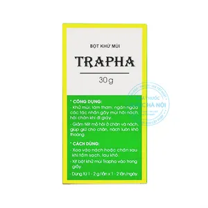 Bột khử mùi Trapha găn ngừa và khắc phục tình trạng hôi nách, hôi chân