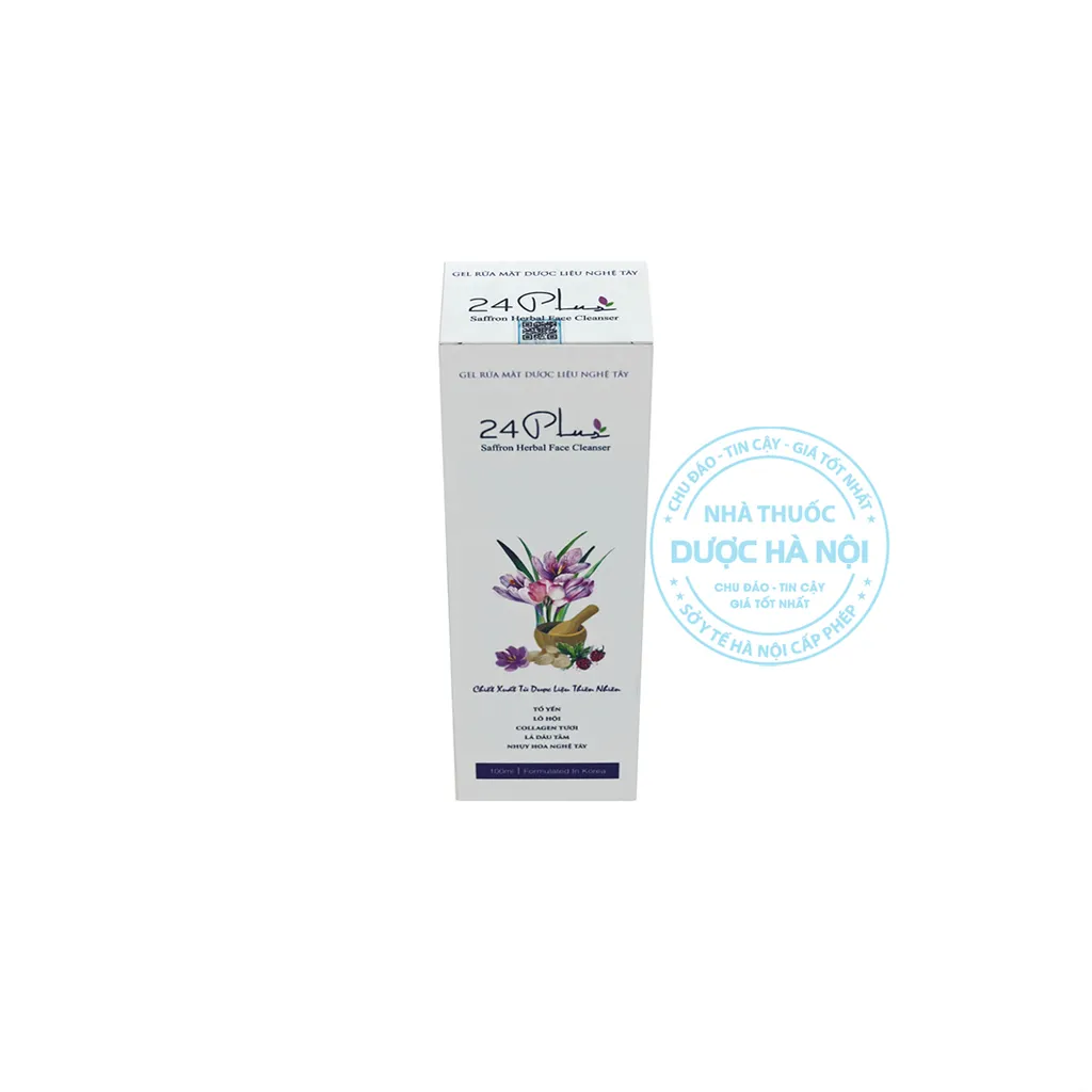Gel rửa mặt dược liệu nghệ tây 24Plus