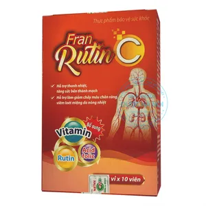 FranRutinC hỗ trợ thanh nhiệt tăng cường sức bền thành mạch