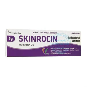 Thuốc mỡ Skinrocin điều trị nhiễm khuẩn da - Tuýp 5g