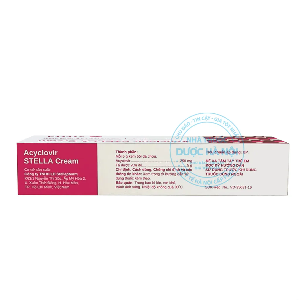 Kem bôi ngoài da Acyclovir Stella Cream