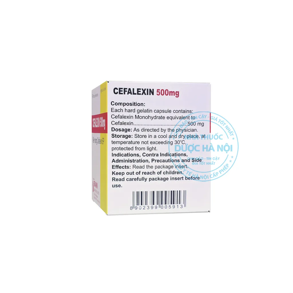 Thuốc kháng sinh Cefalexin 500mg