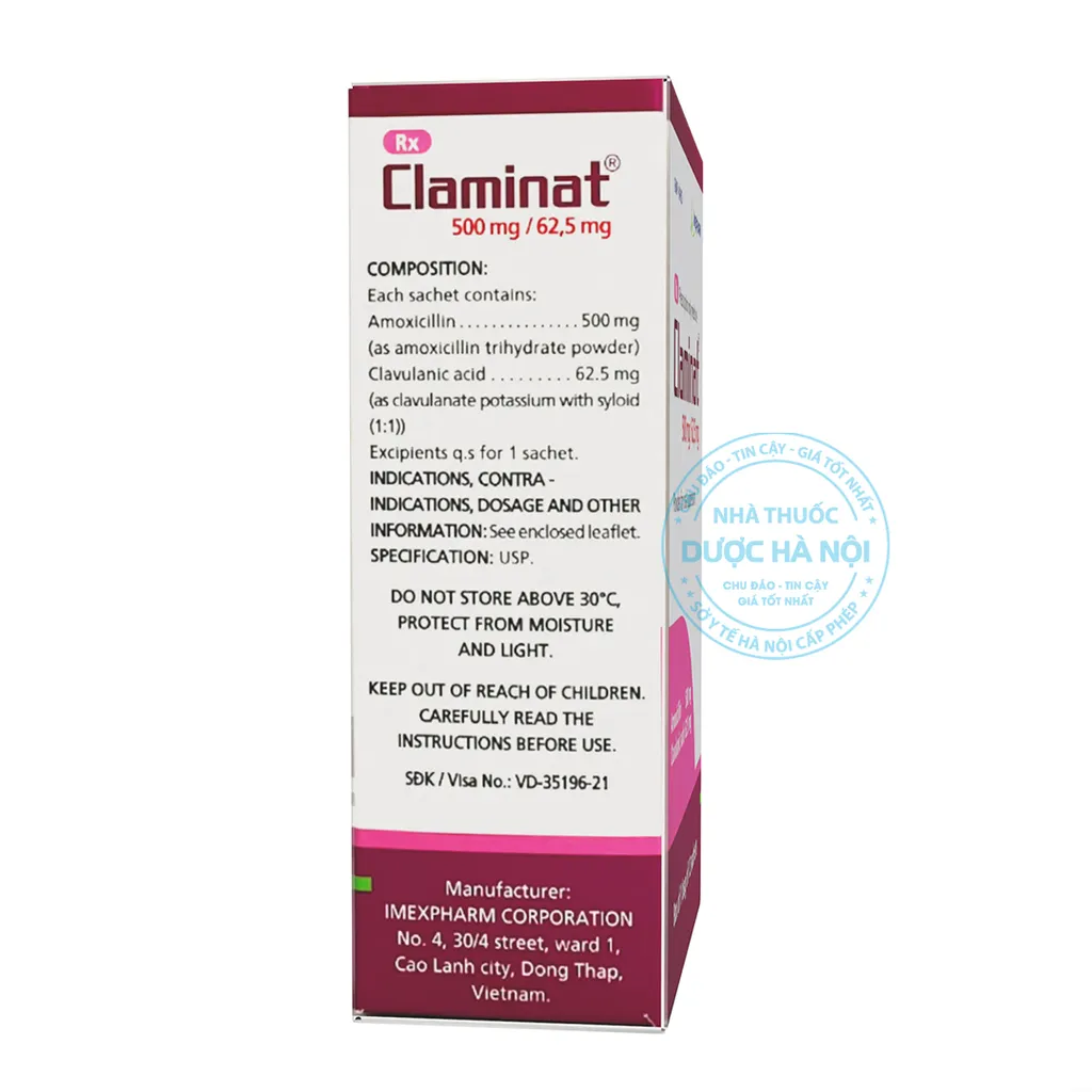 Claminat 500mg/62.5mg