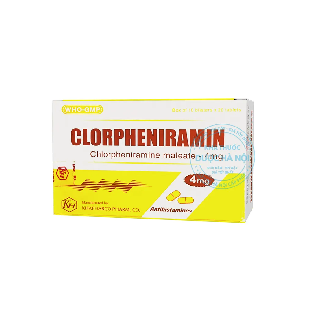 Thuốc Clorpheniramin 4mg