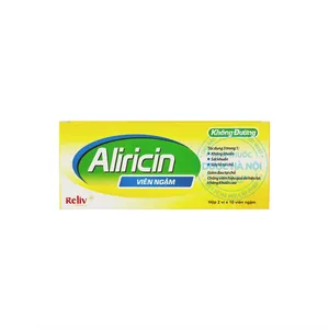 Viên ngậm Aliricin điều trị viêm họng, viêm amidan