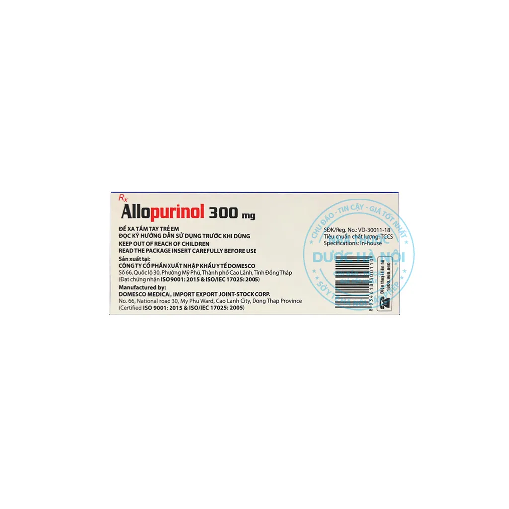 Thuốc Allopurinol 300mg