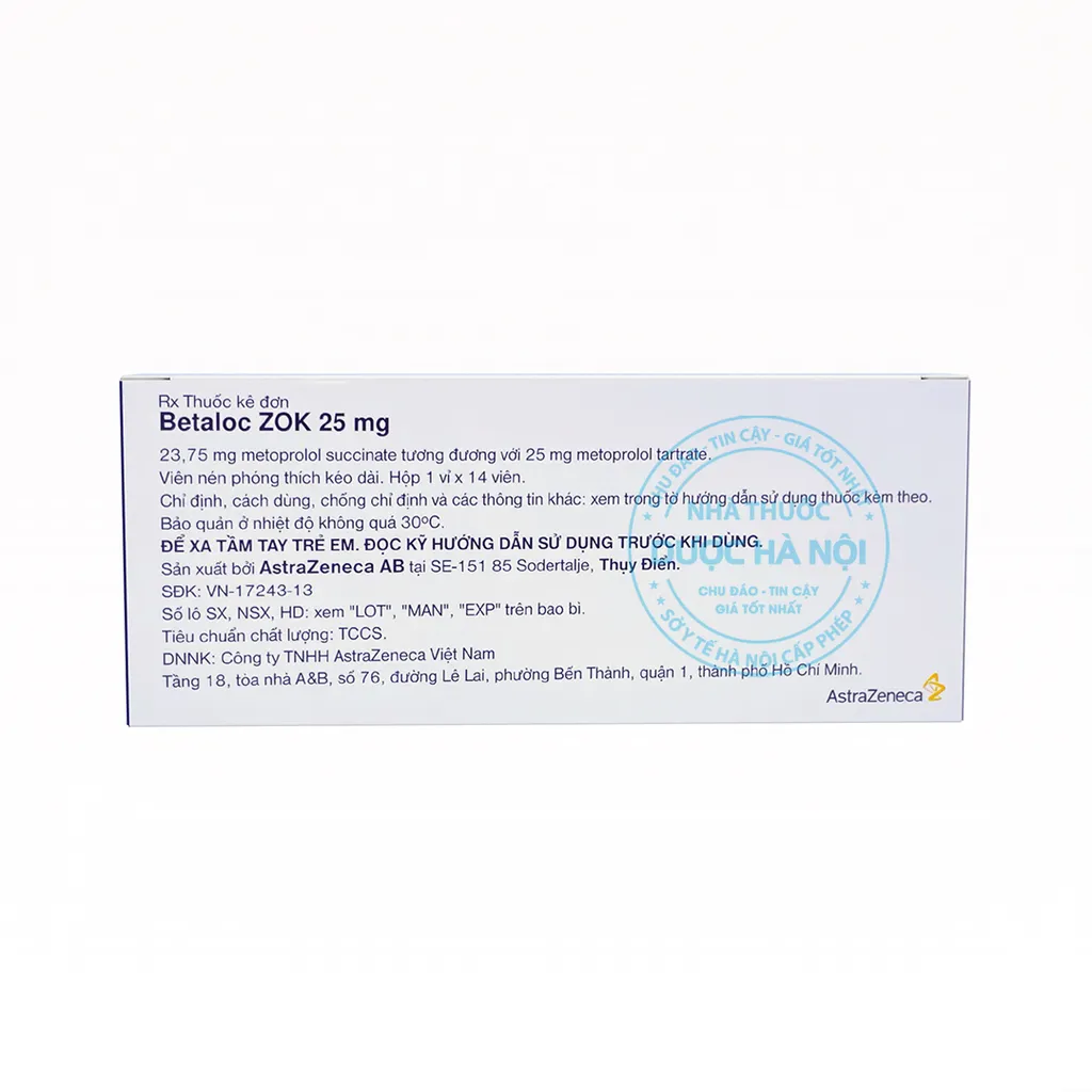 Thuốc Betaloc ZOK 25mg