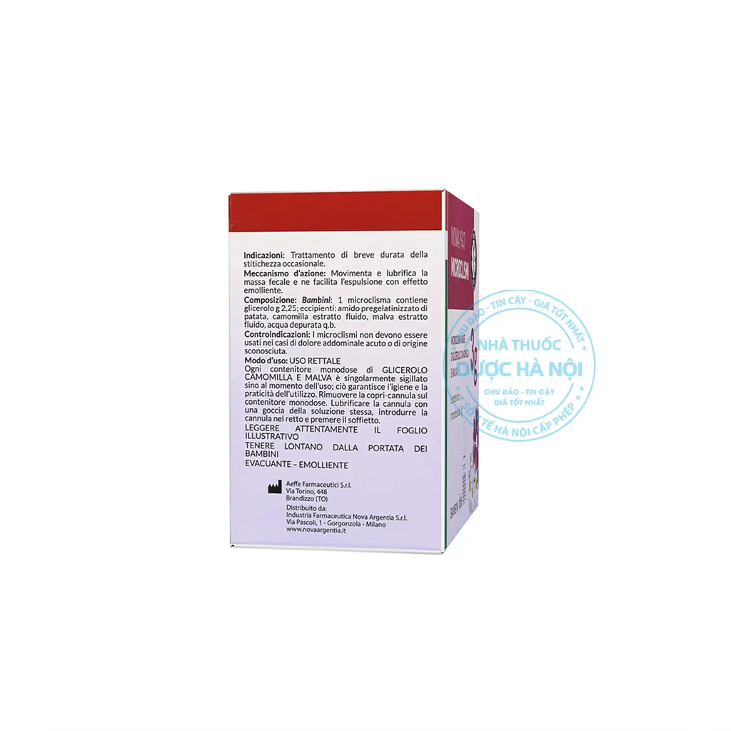 Thụt hậu môn Nova 1947 Microclismi 3g