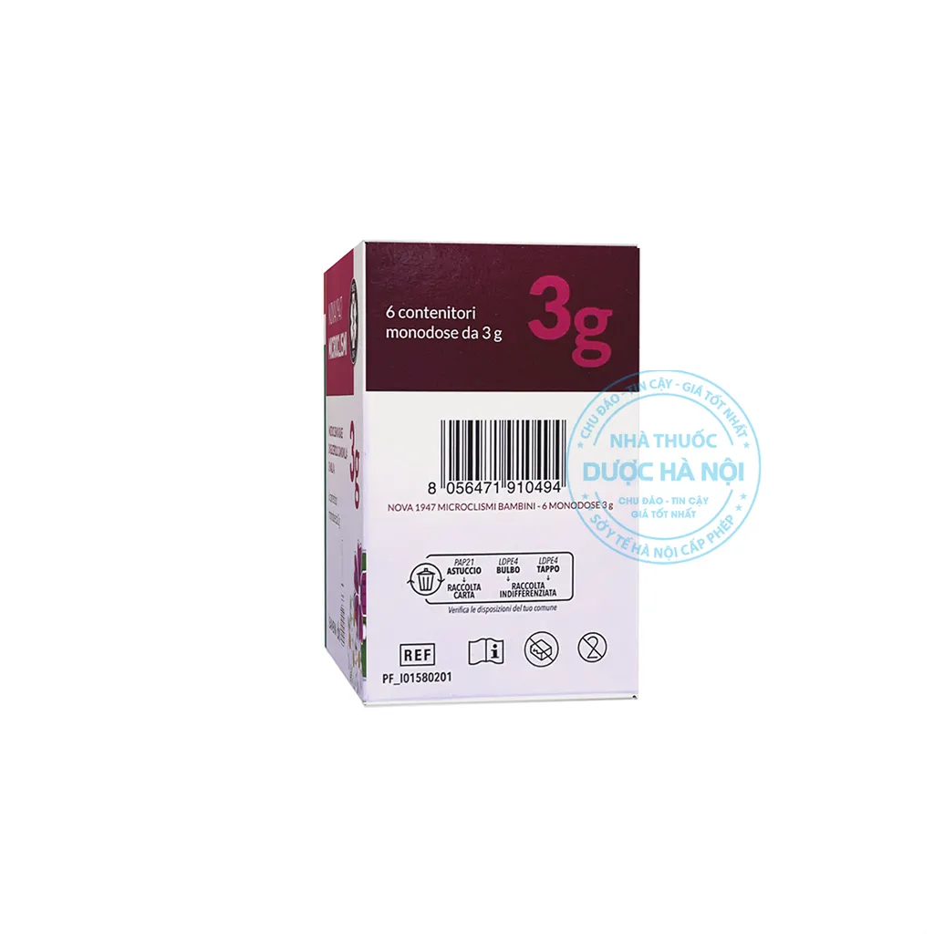 Thụt hậu môn Nova 1947 Microclismi 3g