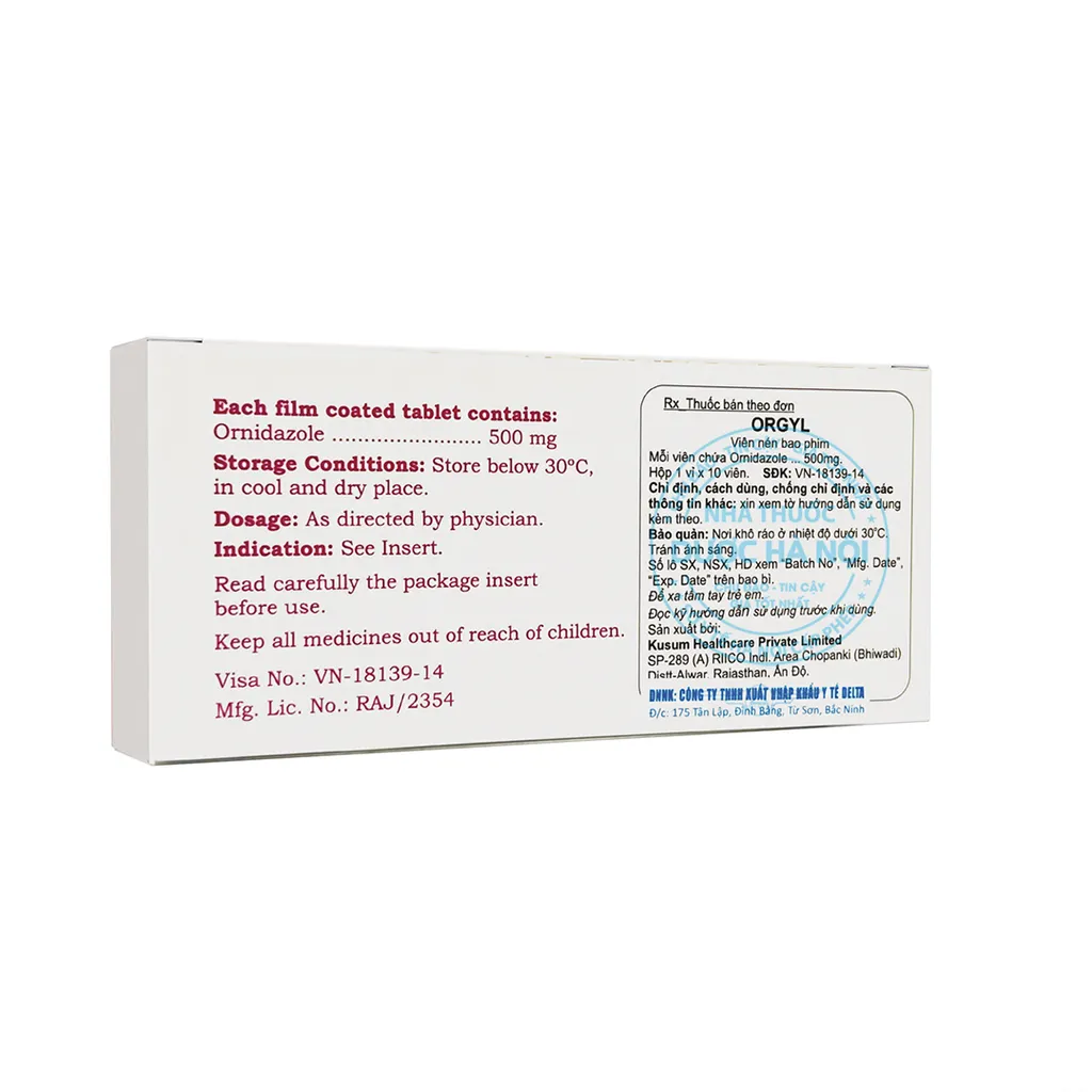 Thuốc Orgyl 500mg