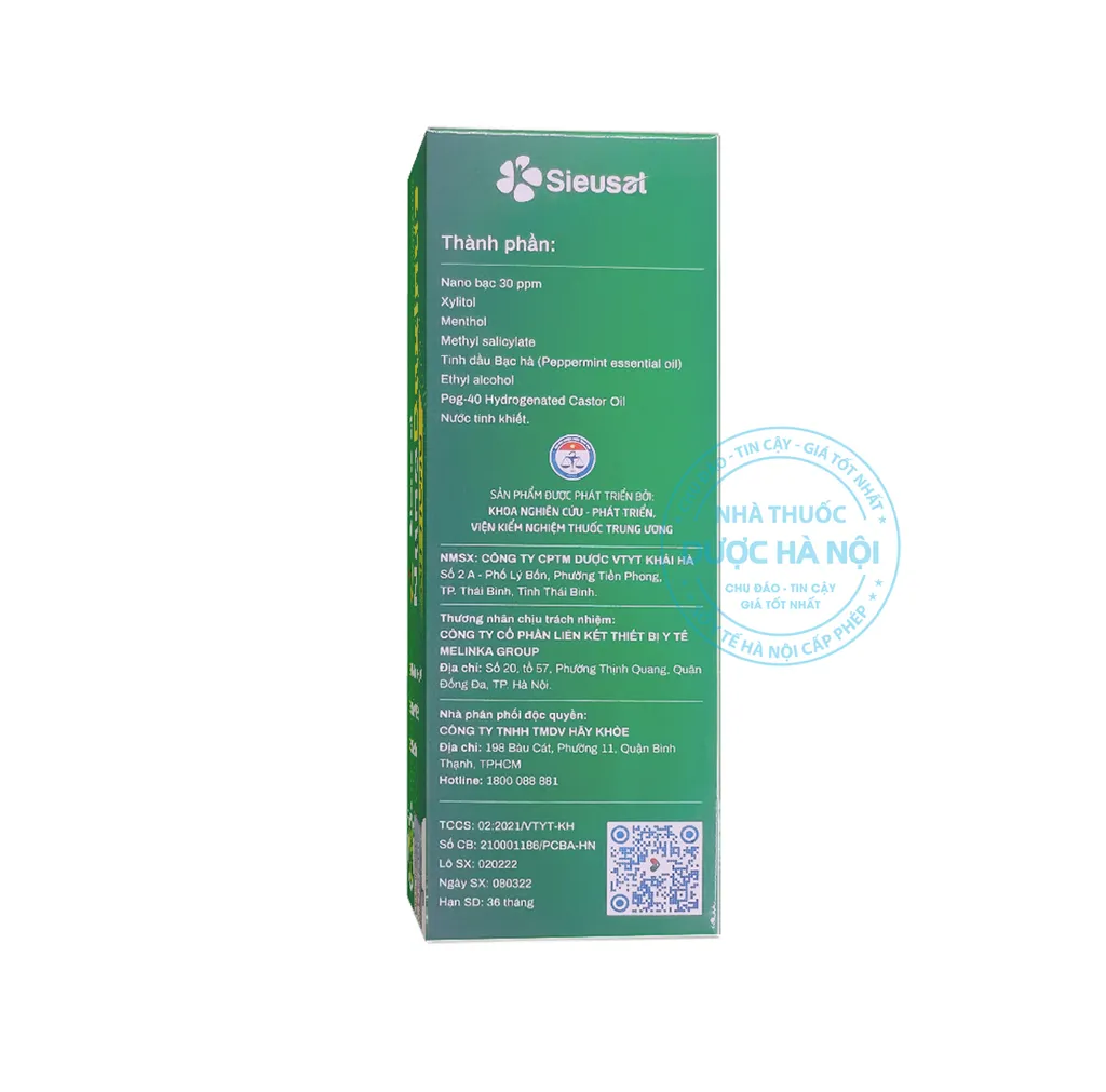 Xịt họng Nanobaginus