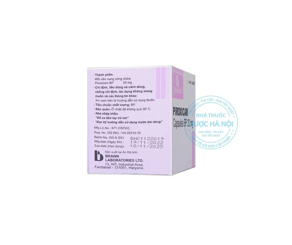 thuốc Piroxicam 20mg
