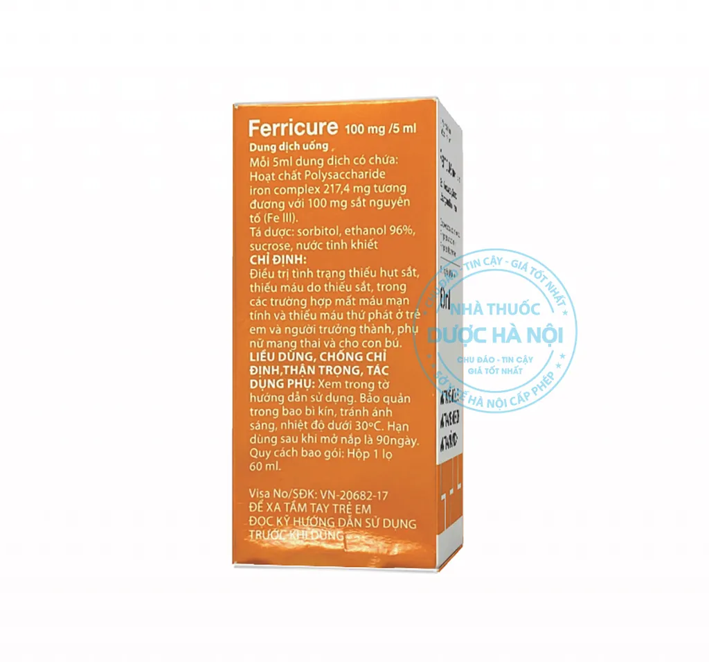 Thuốc Ferricure 100mg/5ml