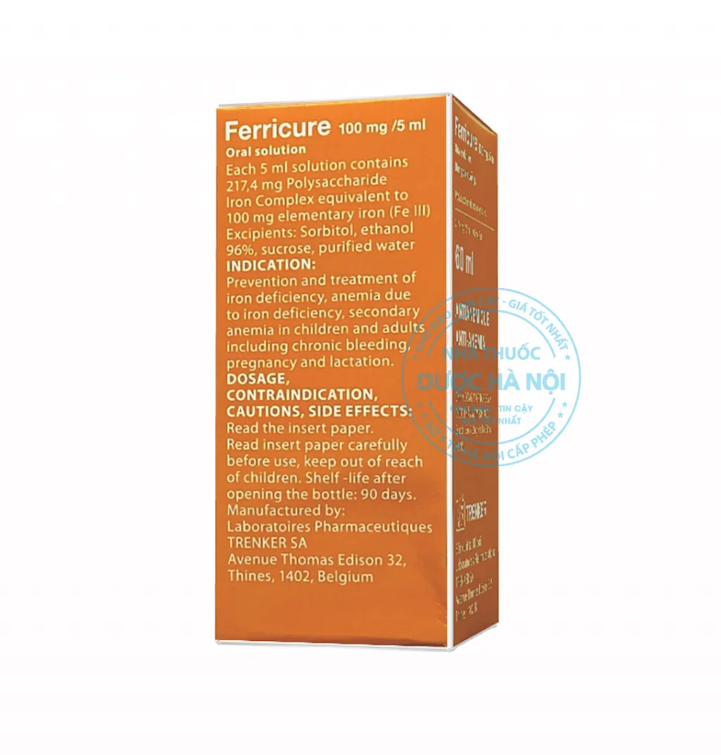 Thuốc Ferricure 100mg/5ml
