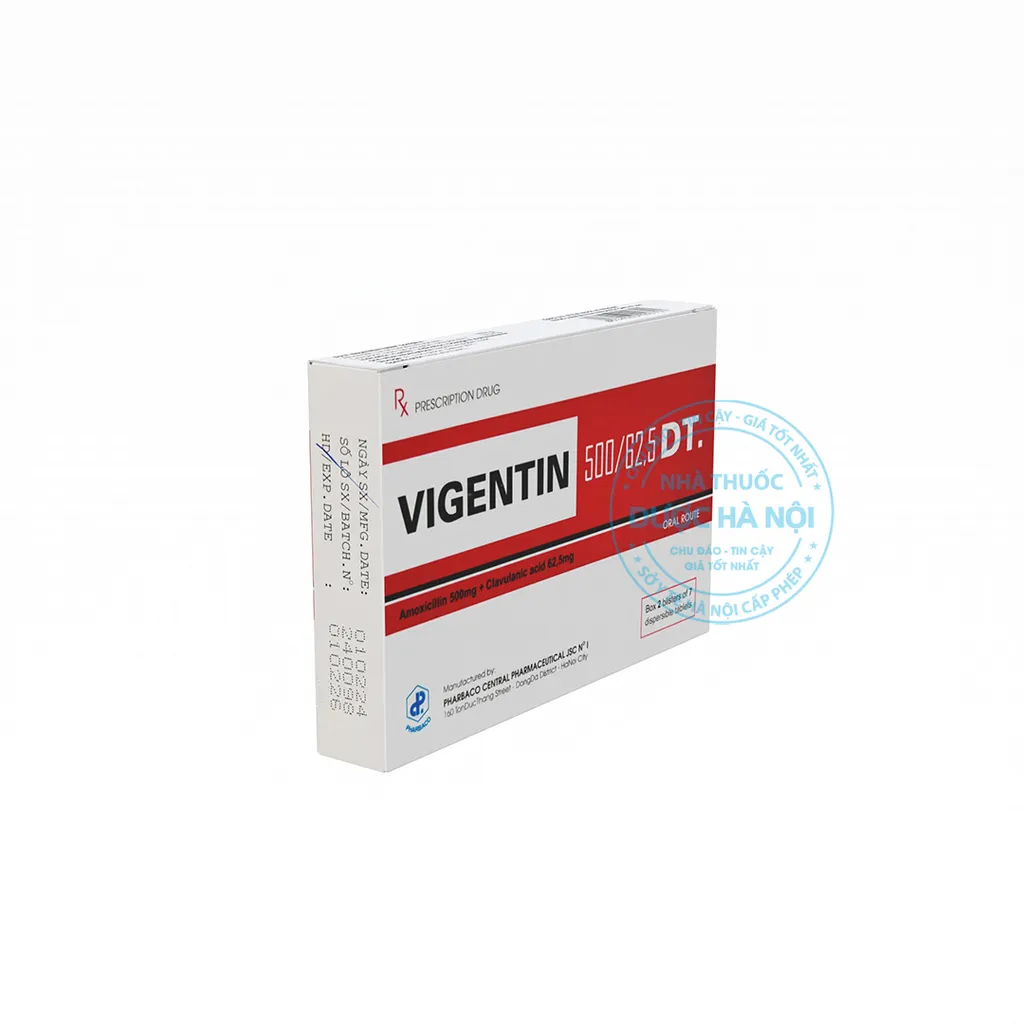 Thuốc kháng sinh Vigentin 625mg DT
