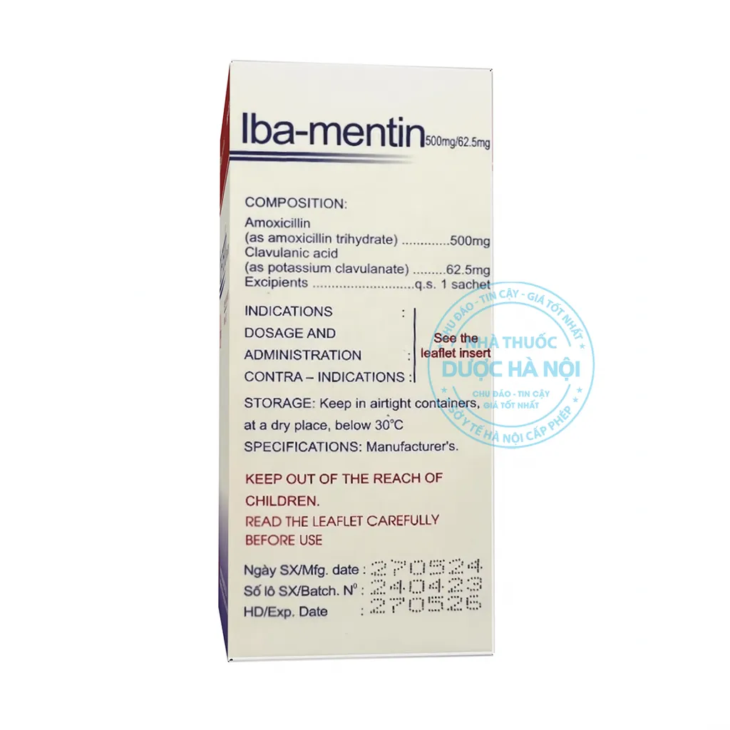 Thuốc Iba-mentin 500mg