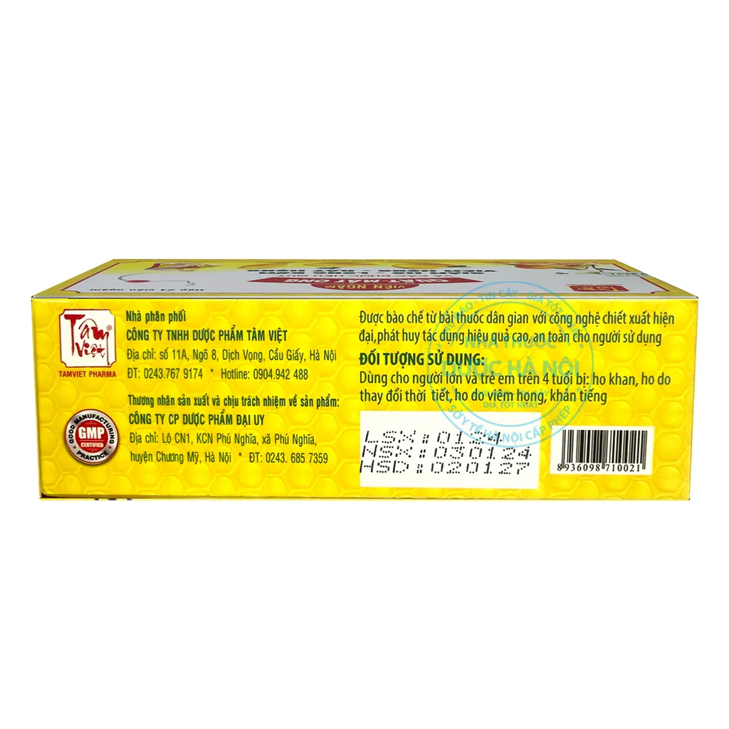 Viên ngậm Quất gừng mật ong Tâm Việt