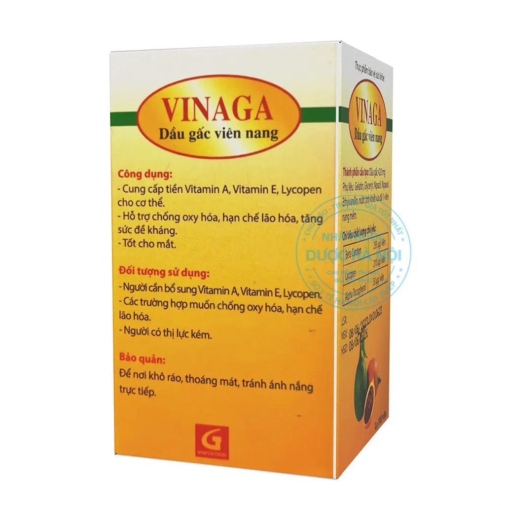 Viên uống Dầu Gấc Vinaga