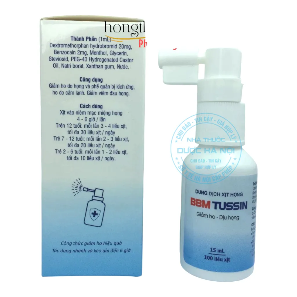 Xịt họng BBM Tussin