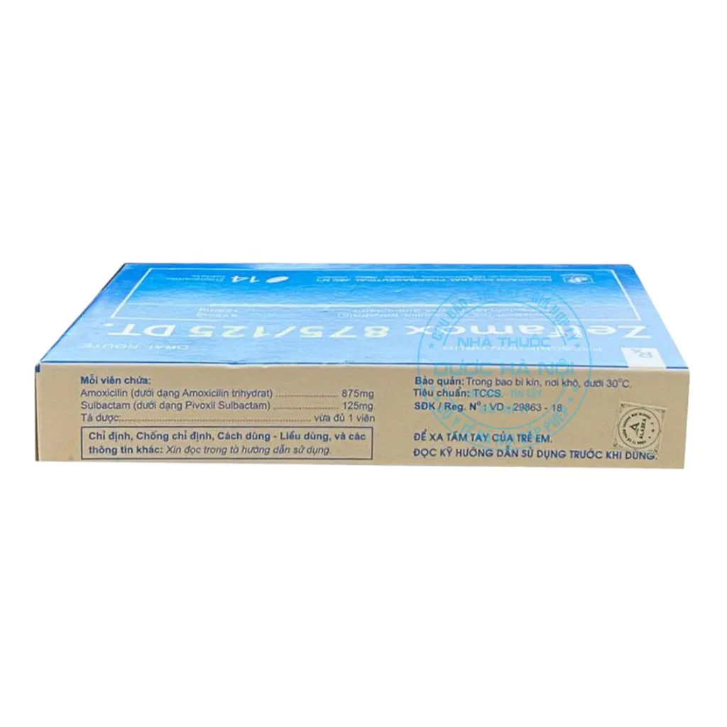 Thuốc Zelfamox 875/125 DT