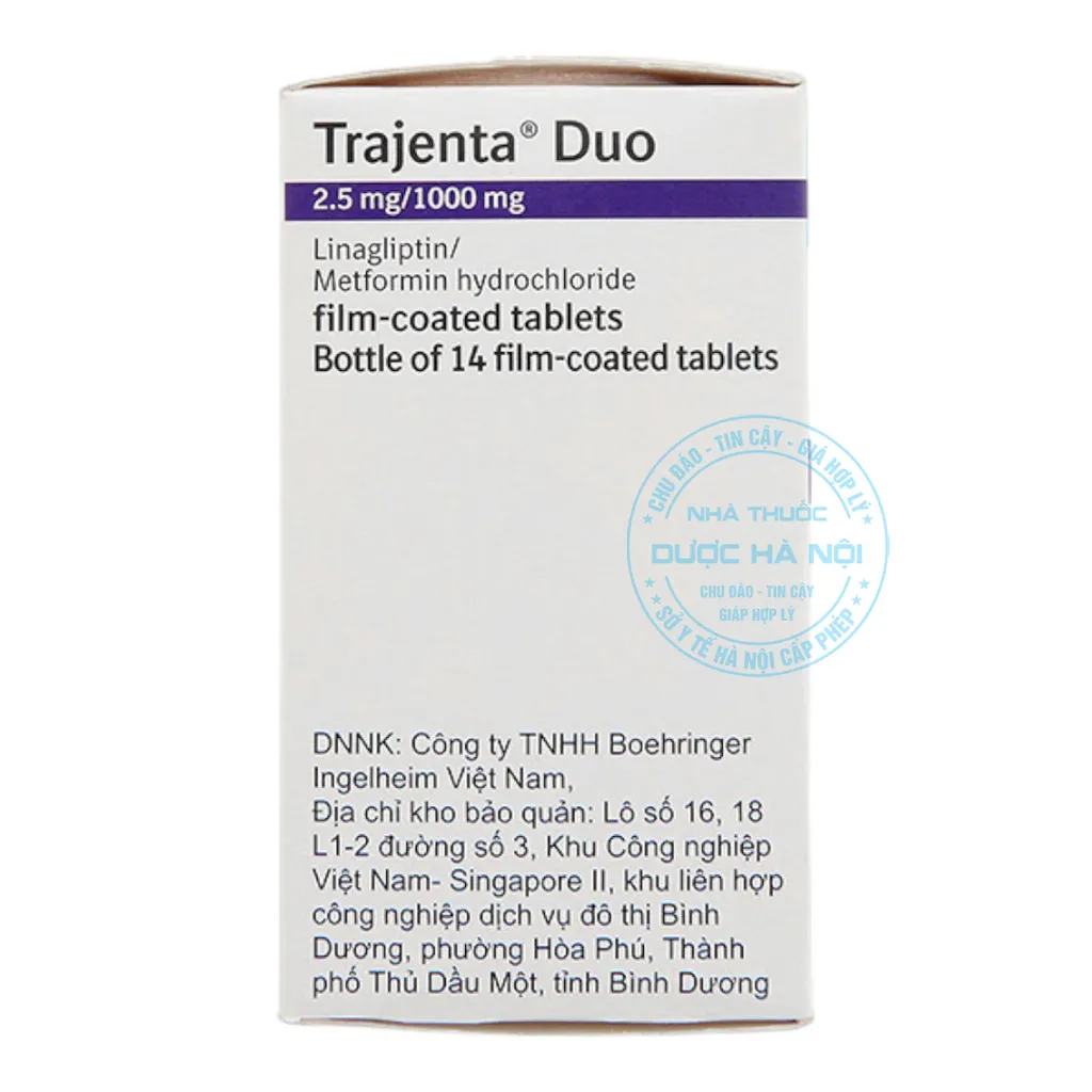 Thuốc Trajenta Duo 2.5mg/1000mg