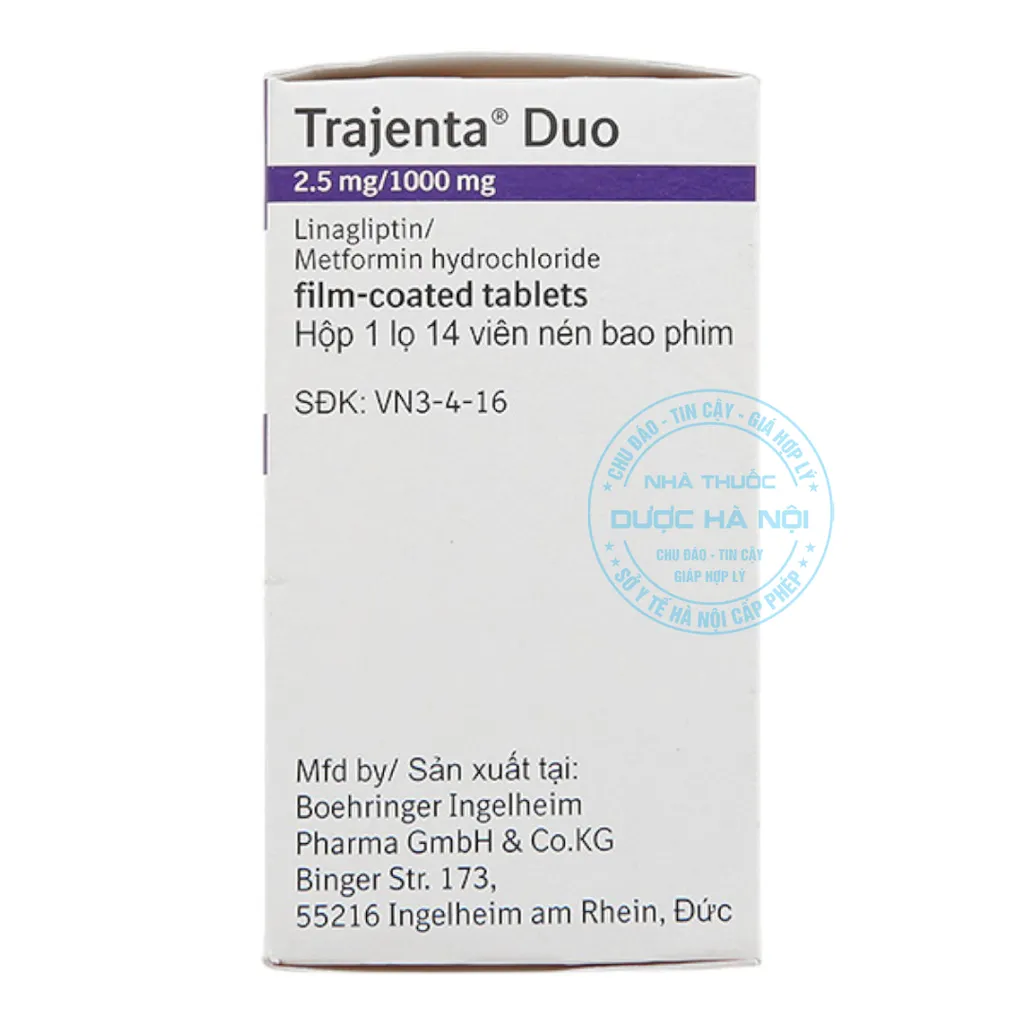 Thuốc Trajenta Duo 2.5mg/1000mg