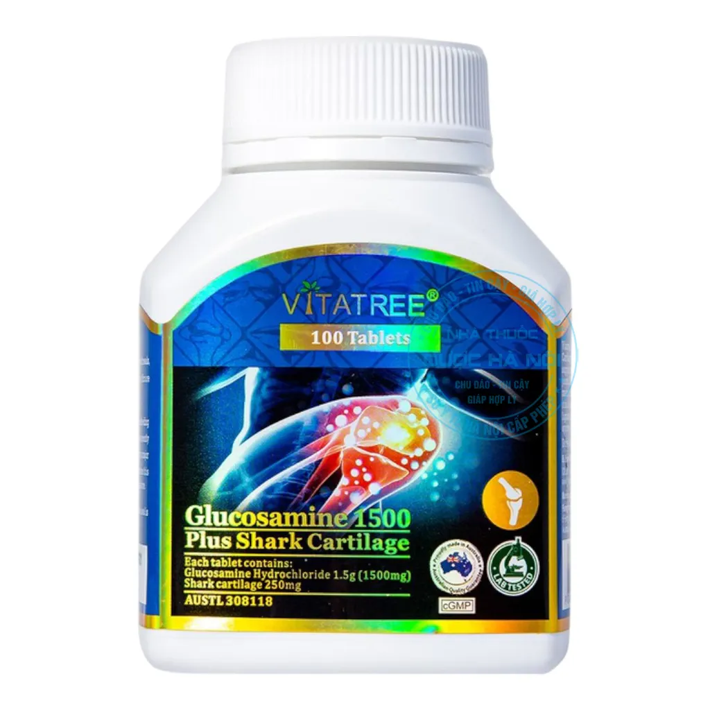 Viên uống Vitatree Glucosamine 1500 Plus Shark Cartilage