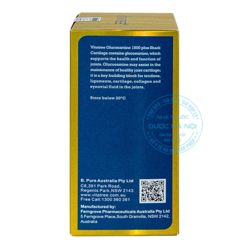 Viên uống Vitatree Glucosamine 1500 Plus Shark Cartilage