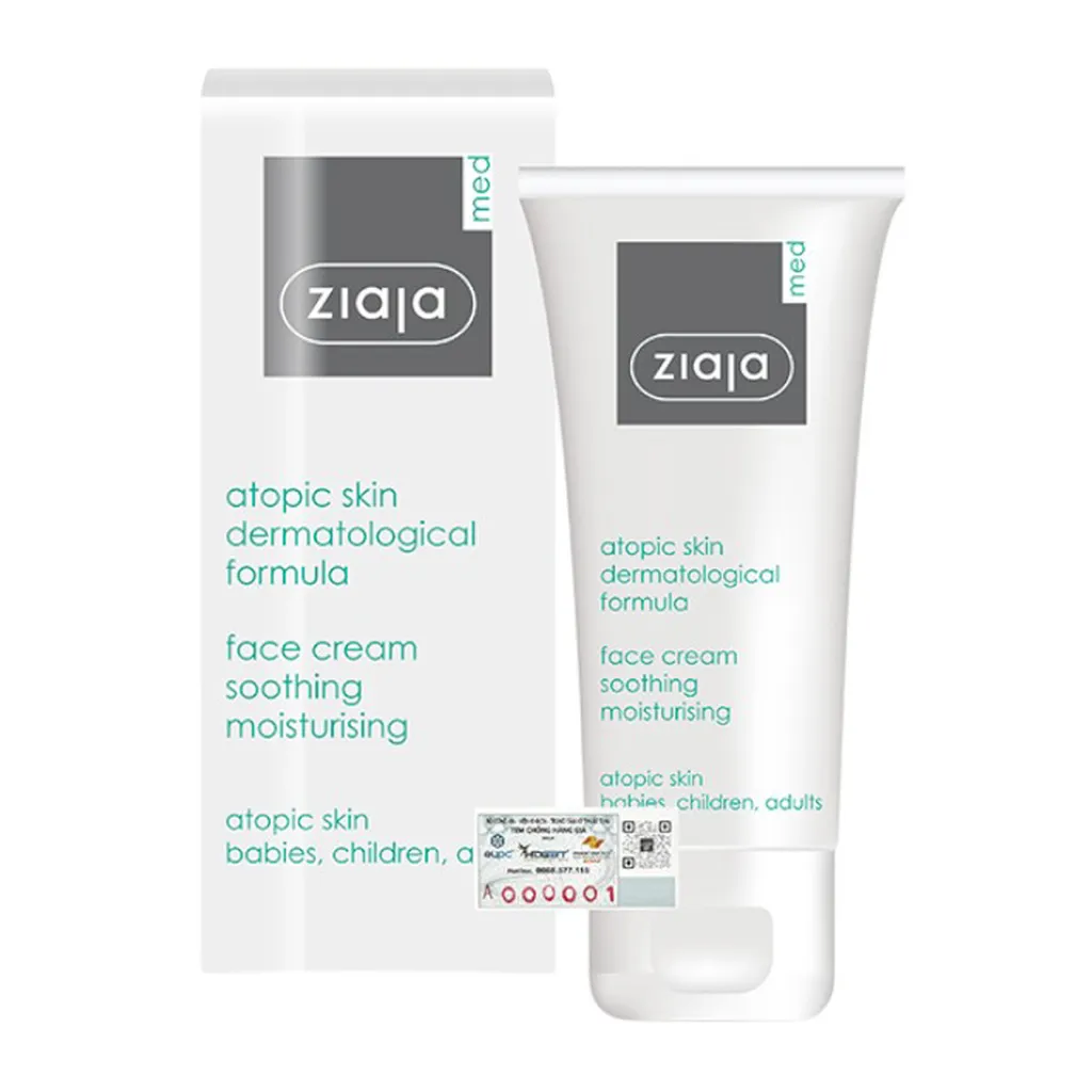 Kem dưỡng da mặt Ziaja Med Atopic Skin Dermatological Formula
