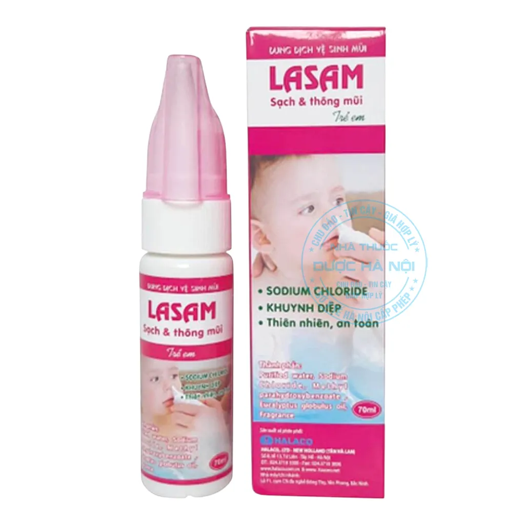 Xịt mũi trẻ em Lasam hồng
