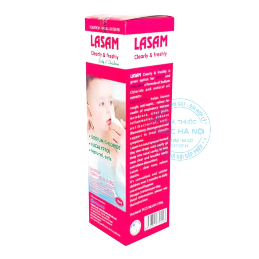 Xịt mũi trẻ em Lasam hồng