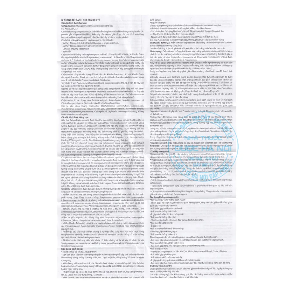 Thuốc Cefpobiotic 200mg