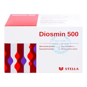 Thuốc Diosmin 500 Stella hỗ trợ điều trị các triệu chứng liên quan đến suy tĩnh mạch và trĩ