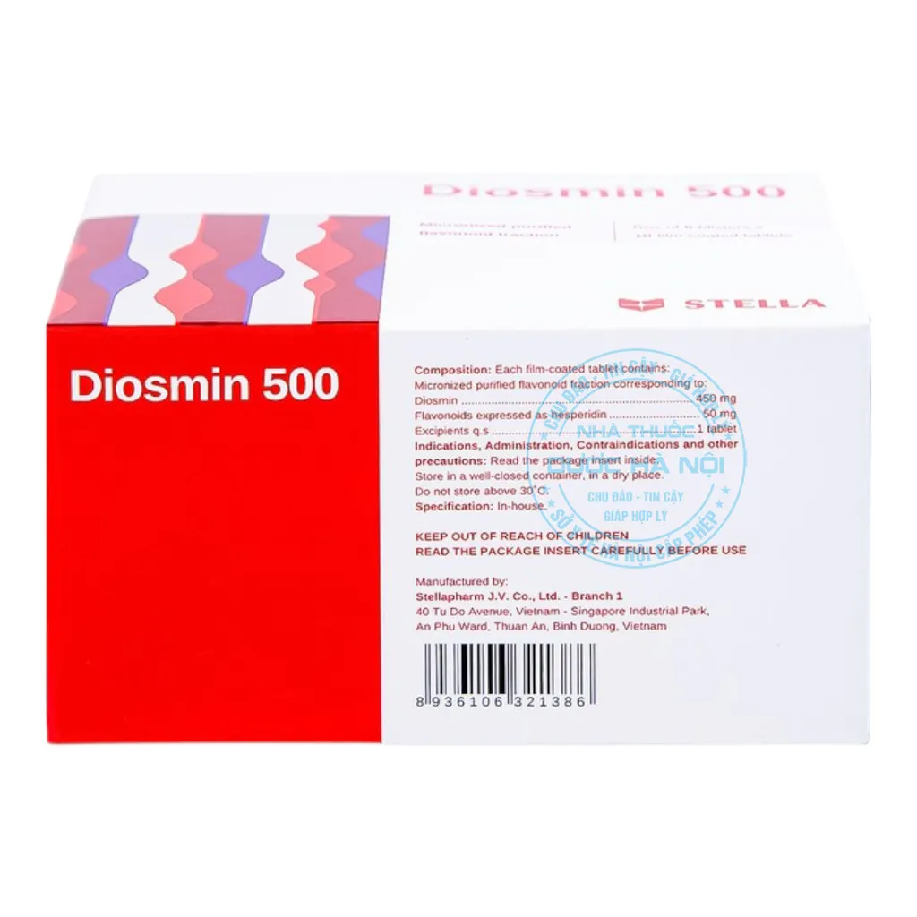 Thuốc Diosmin 500 Stella