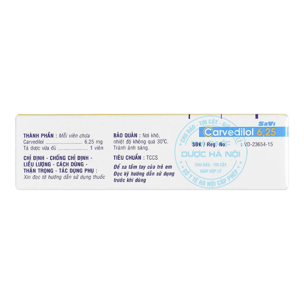 Thuốc Carvedilol 6.26mg