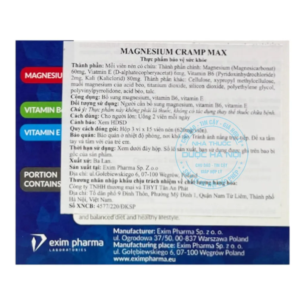 Viên uống Magie Cramp Max