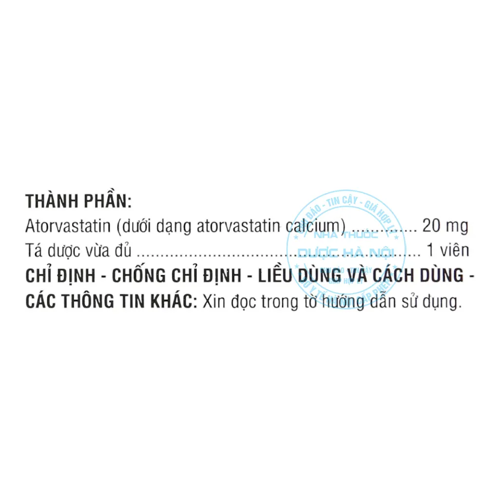 Thuốc Lipvar 20mg