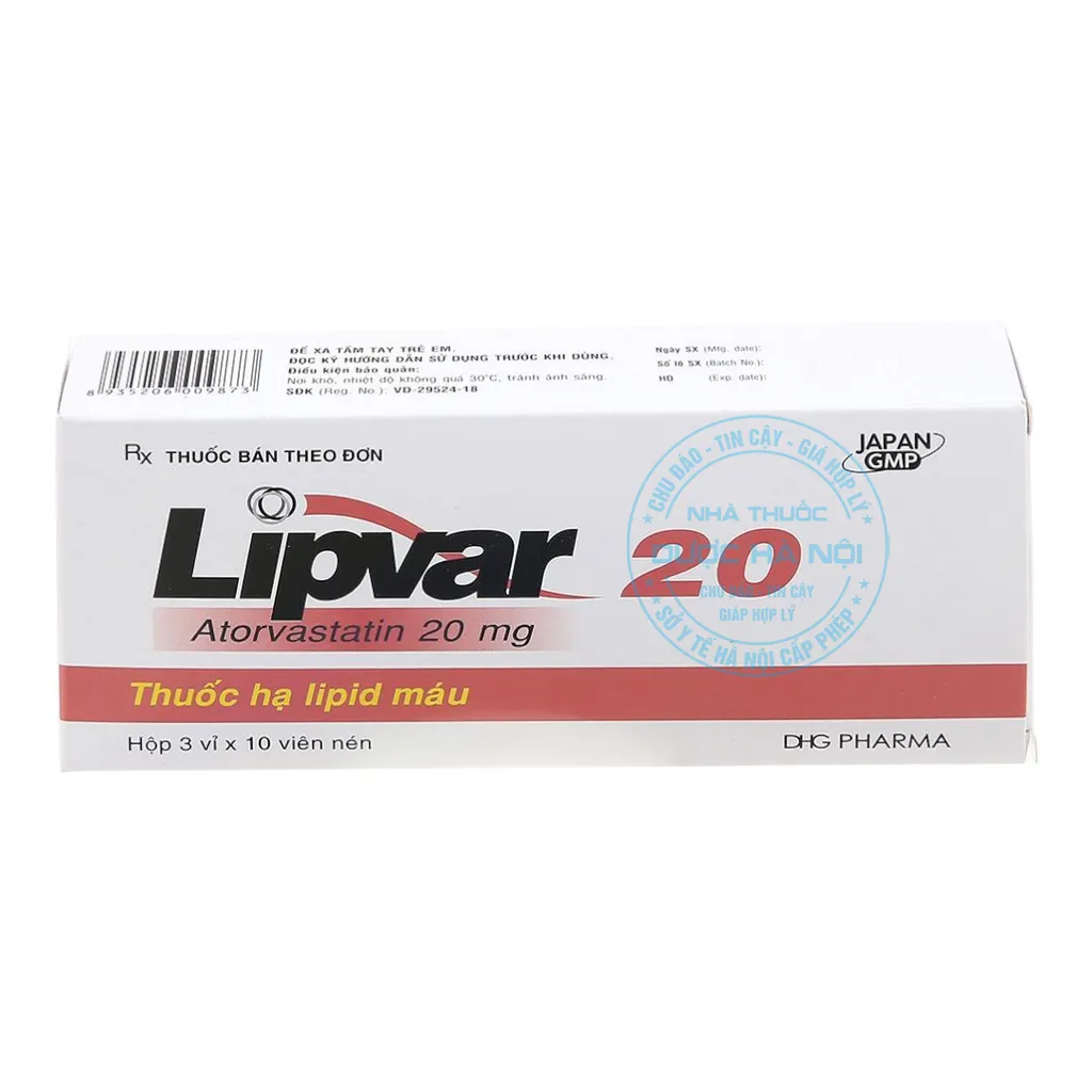 Thuốc Lipvar 20mg