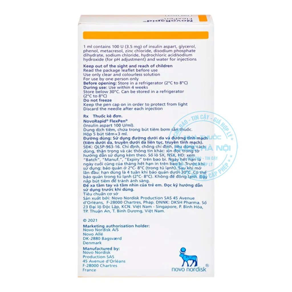 Bút tiêm Novorapid FlexPen 100U/ml